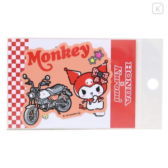Japan Sanrio Vinyl Sticker - Kuromi : Honda Motorcycle Red Monkey - 1