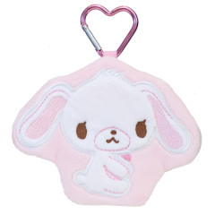 Japan Sanrio Mini Pouch with Carabiner - Sugarbunnies : Shiro Sitting