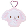Japan Sanrio Mini Pouch with Carabiner - Sugarbunnies : Shiro Sitting - 1