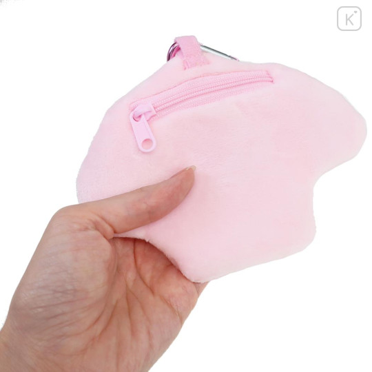 Japan Sanrio Mini Pouch with Carabiner - Sugarbunnies : Shiro Sitting - 2