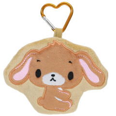 Japan Sanrio Mini Pouch with Carabiner - Sugarbunnies : Kuro Sitting