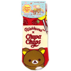 Japan San-X Socks - Rilakkuma : Chupa Chups Berry Red