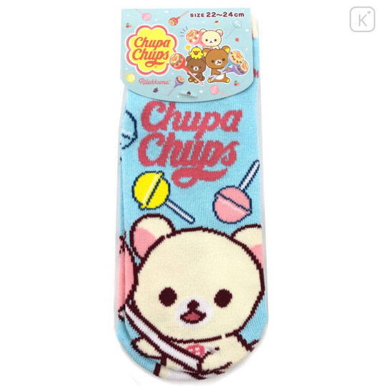 Japan San-X Socks - Korilakkuma : Chupa Chups Blue - 1
