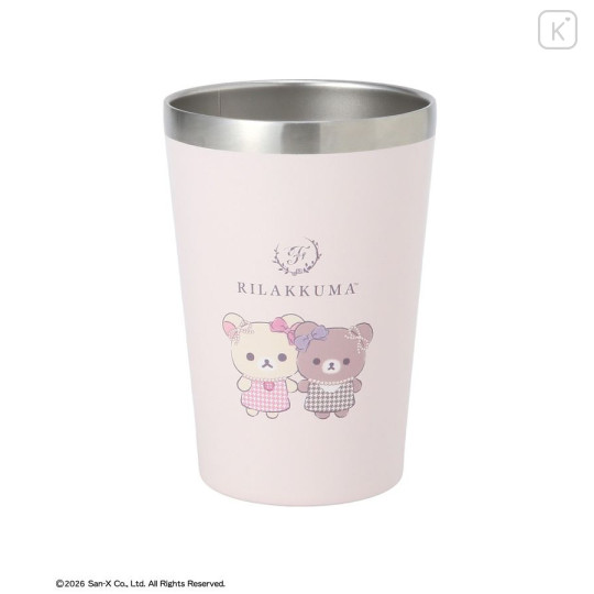 Japan San-X Maison de FLEUR Stainless Steel Tumbler - Chairoikoguma & Korilakkuma : 7th Collaboration - 1