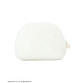 Japan San-X Maison de FLEUR Faux Fur Round Pouch - Chairoikoguma & Korilakkuma : 7th Collaboration Ivory - 2