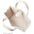 Japan San-X Maison de FLEUR Canvas 2-Way Square Tote Bag - Chairoikoguma & Korilakkuma : 7th Collaboration Beige - 4