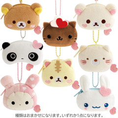 Japan San-X Secret Plush Mini Coin Case Keychain - San-X Universe Heart Blind Box