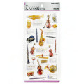 Japan Kamio 3D Picture Book Sticker - Musical Instruments - 1