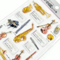 Japan Kamio 3D Picture Book Sticker - Musical Instruments - 2