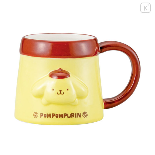 Japan Sanrio 3D Porcelain Mug - Pompompurin - 1