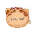 Japan Sanrio Original Face-Shaped Clear Mini Pouch - Hello Kitty : Sparkling Summer Pool - 2