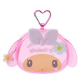 Japan Sanrio Original Face-Shaped Clear Mini Pouch - My Melody : Sparkling Summer Pool - 1