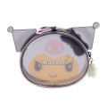 Japan Sanrio Original Face-Shaped Clear Mini Pouch - Kuromi : Sparkling Summer Pool - 2