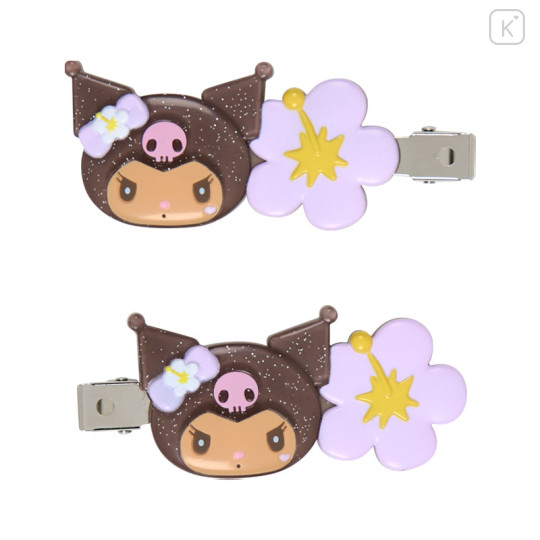 Japan Sanrio Original Bangs Clip Set - Kuromi : Sparkling Summer Pool - 2