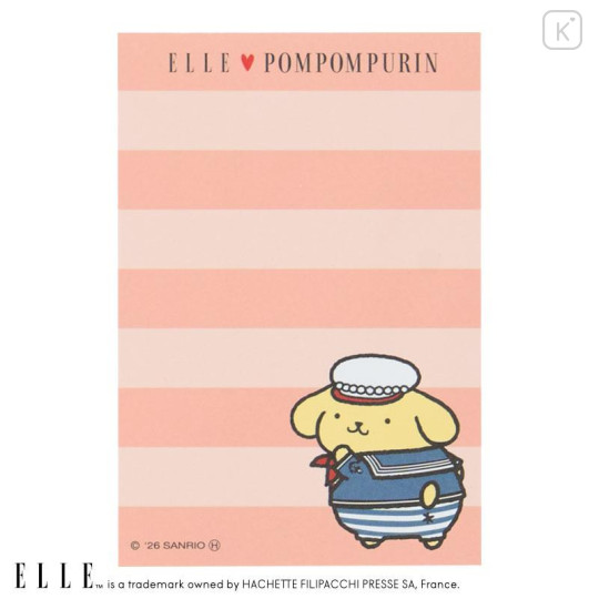 Japan Sanrio Elle Flip-Up Memo Pad - Pompompurin : Sailor - 5