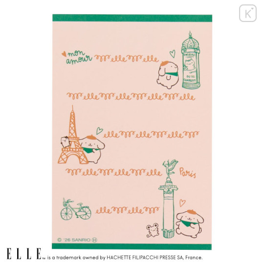 Japan Sanrio Elle Flip-Up Memo Pad - Pompompurin : Magazine - 3