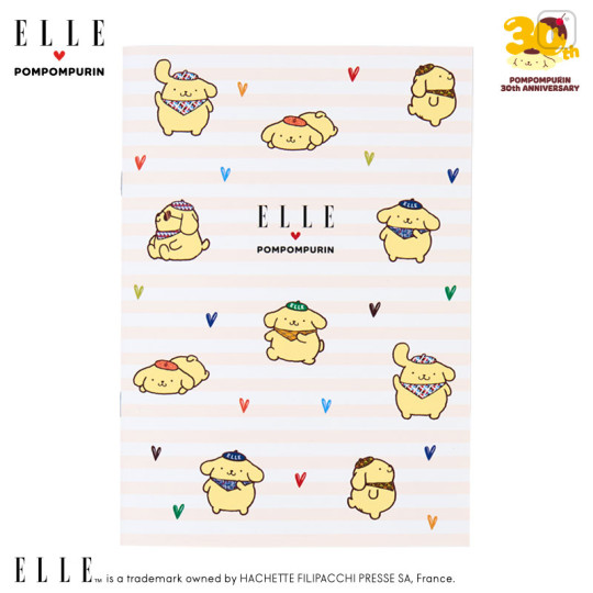 Japan Sanrio Elle A5 Grid Notebook - Pompompurin : Flyer - 1