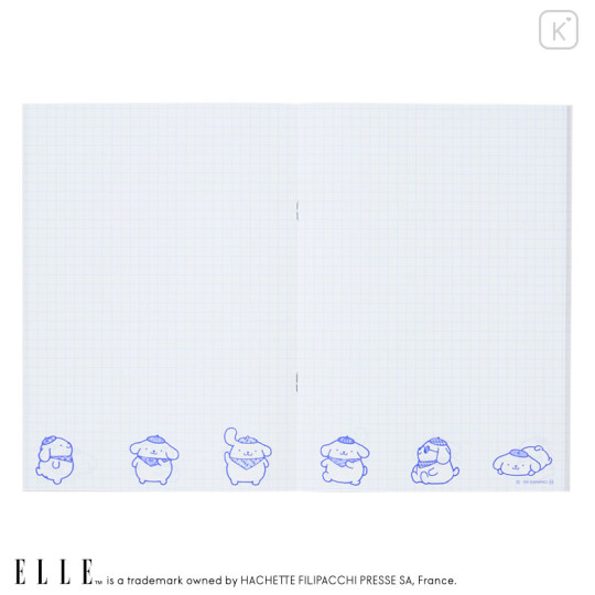 Japan Sanrio Elle A5 Grid Notebook - Pompompurin : Flyer - 3