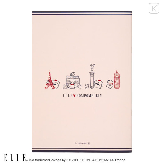 Japan Sanrio Elle A5 Grid Notebook - Pompompurin : Magazine - 2