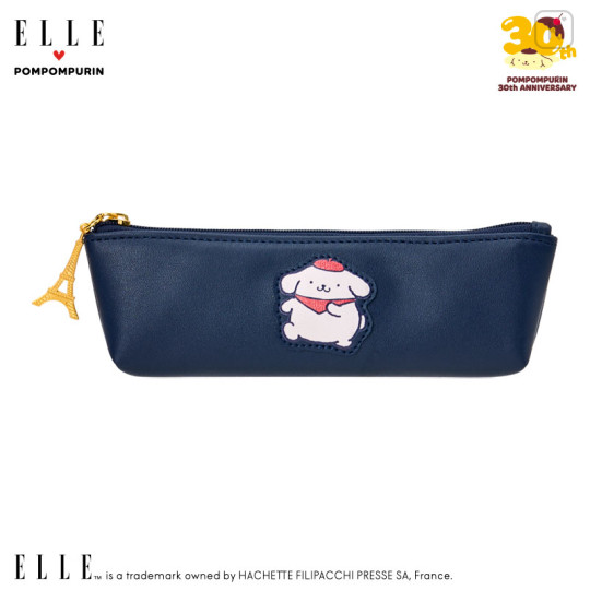 Japan Sanrio Elle Pen Pouch with Charm - Pompompurin - 1
