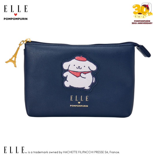 Japan Sanrio Elle 3-Pocket Pouch - Pompompurin - 1