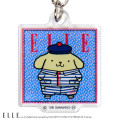 Japan Sanrio Elle Triple Acrylic Keychain - Pompompurin : Sailor - 3