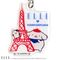 Japan Sanrio Elle Triple Acrylic Keychain - Pompompurin : Paris - 3