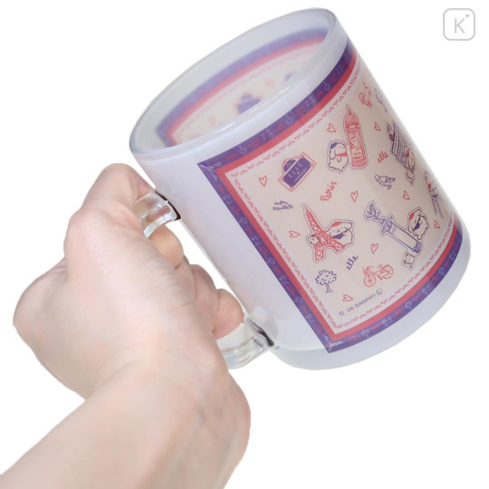 Japan Sanrio Elle Glass Mug - Pompompurin : Paris - 2