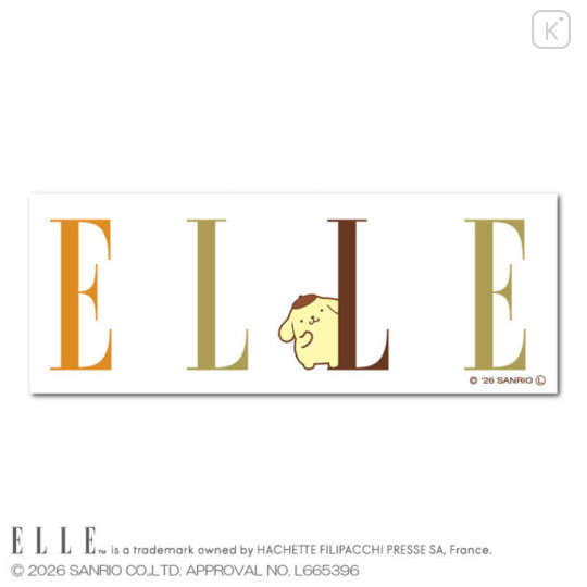 Japan Sanrio Elle Vinyl Sticker - Pompompurin : Logo - 1