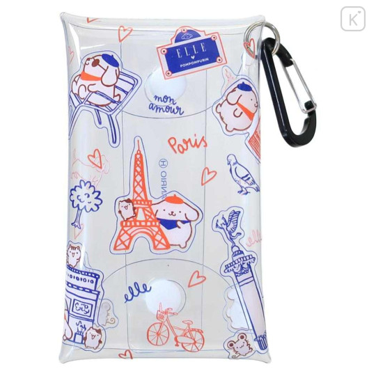 Japan Sanrio Elle Mini Clear Pouch - Pompompurin - 1