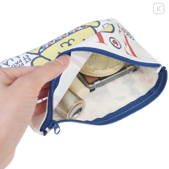Japan Sanrio Elle Flat Pouch - Pompompurin : Navy - 3