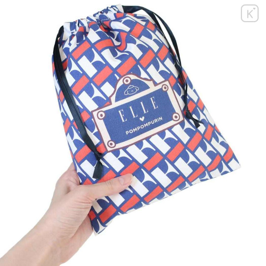 Japan Sanrio Elle Drawstring Bag - Pompompurin - 2