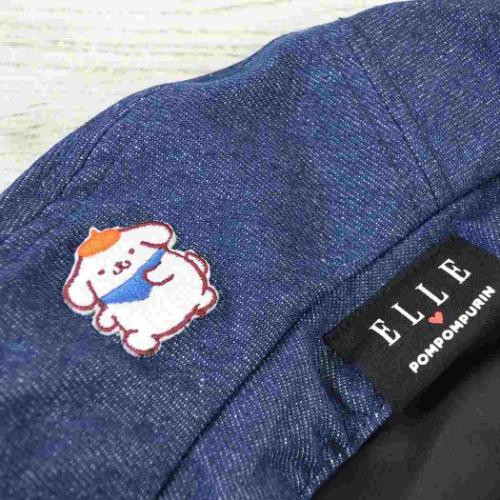 Japan Sanrio Elle Denim-Style Beret Hat - Pompompurin - 4