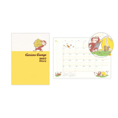 Japan Curious George A5 Planner Monthly Schedule Book - 2027