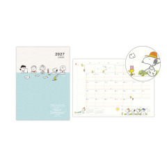 Japan Peanuts A5 Planner Monthly Schedule Book - Snoopy & Woodstock : Friends 2027