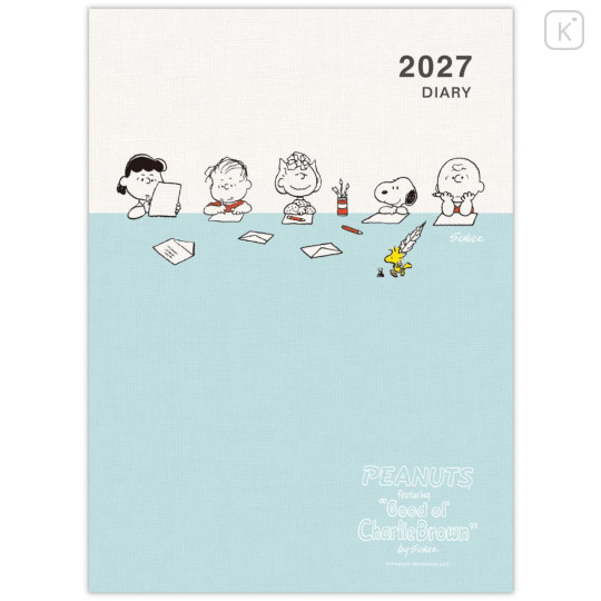 Japan Peanuts A5 Planner Monthly Schedule Book - Snoopy & Woodstock : Friends 2027 - 2