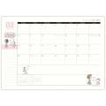 Japan Peanuts A5 Planner Monthly Schedule Book - Snoopy & Woodstock : Hug 2027 - 3