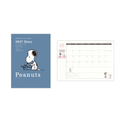 Japan Peanuts A5 Planner Monthly Schedule Book - Snoopy & Woodstock : Typewriter 2027