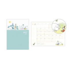 Japan Moomin A5 Planner Monthly Schedule Book - Moomin : Family 2027