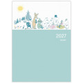 Japan Moomin A5 Planner Monthly Schedule Book - Moomin : Family 2027 - 2