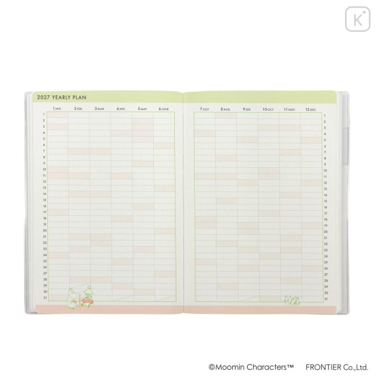 Japan Moomin B6 Planner Monthly Schedule Book - Little My : Afternoon 2027 - 4