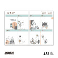 Japan Moomin B6 Planner Weekly Schedule Book - Comic 2027 - 3
