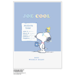 Japan Peanuts B6 Planner Weekly Schedule Book - Snoopy : Joe Cool 2027
