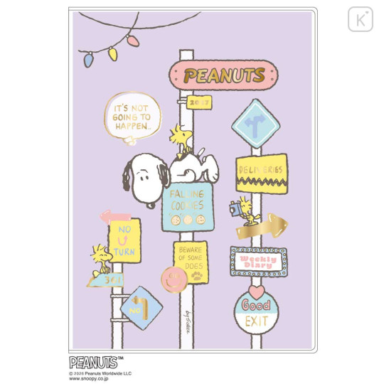 Japan Peanuts B6 Planner Weekly Schedule Book - Snoopy : Signboard 2027 - 1