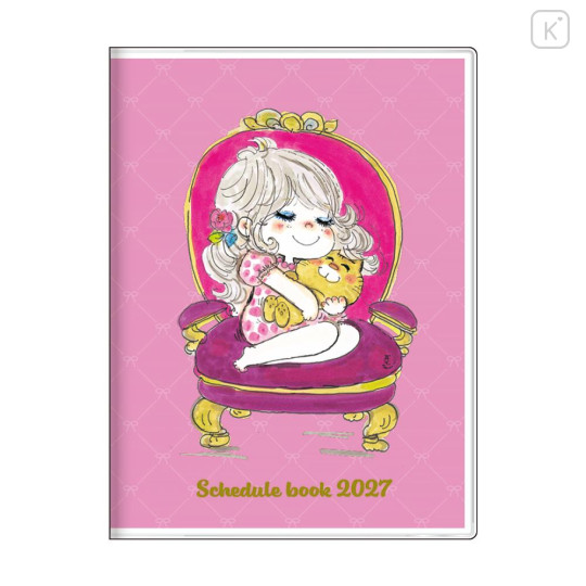 Japan Ado Mizumori A6 Planner Monthly Schedule Book - Pink 2027 - 1