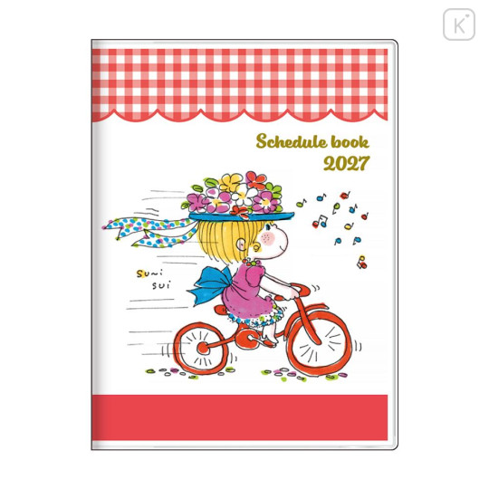 Japan Ado Mizumori A6 Planner Monthly Schedule Book - Red 2027 - 1