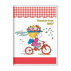 Japan Ado Mizumori A6 Planner Monthly Schedule Book - Red 2027