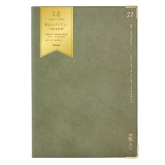 Japan Kleid B6 Fleek Diary Monthly Schedule Book - 2027 Olive Drab