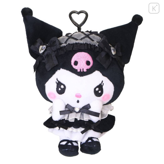 Japan Sanrio Plush Pouch & Bag Charm - Kuromi : Lolita - 1