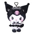 Japan Sanrio Plush Pouch & Bag Charm - Kuromi : Lolita - 1